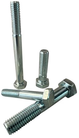Sechskantschraube DIN 931 10.9, M16, galv. verzinkt, Länge 55-280 mm (Stückzahl wählbar) (5, M 16 x 120 mm)