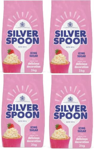Icing Sugar – 3 kg Bag (Pack of 4) | Vegan, Halal & Kosher Friendly | Ultra-Fine Powdered Sugar | Perfect for Cakes, Frosting, Royal Icing, and desserts | Packed by Saras Foods UK