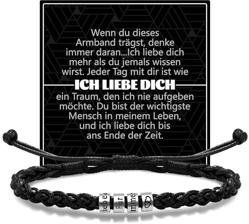 RMMD Lederarmband Herren mit Gravur,Armband Herren Leder mit Gravur,Partner Armbänder Geschenk für Männer zu Valentinstag
