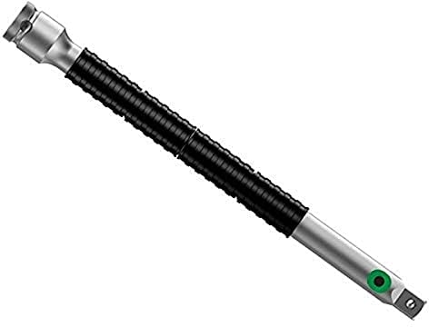 Wera 05003592001 8796 LB Rallonge Zyklop « flexible-lock » avec douille à rotation rapide, longue, 3/8, 3/8 pouce x 200.0 mm, Argent/noir