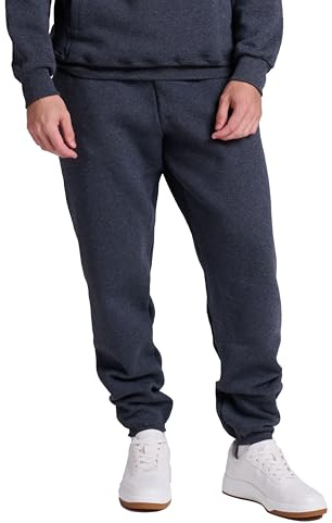 Russell Athletic Men's Dri-Power Closed-Bottom Sweatpants with Pockets, Black Heather, Large