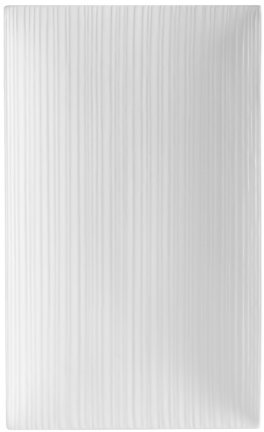 CAC China Assiette rectangulaire en porcelaine Blanc, Porcelaine, Blanc cassé, 13-Inch by 6-1/4-Inch