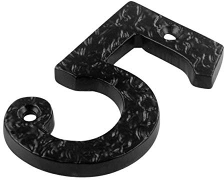 Securit Black Cast Iron Antique House Front Door Numbers 0-9 5
