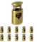 Ganzoo Set edle Silber Metall - Kordelstopper/Kordelklemme (gerade Form/ 1 Loch) für Seile, Jacken UVM. Aus Metall, Marke (10er Set, Bronze)
