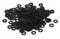 sourcing map M3 x 7mm x 0,5mm Negro Zinc Chapado Planas Arandelas Juntas Espaciadores 300uds