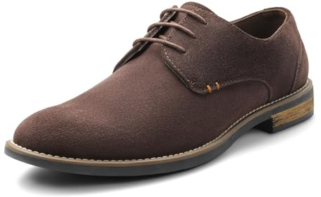 Bruno Marc Men's Suede Leather Lace Up Derbys Brogues Shoes,Size 10,Dark/Brown,URBAN-08