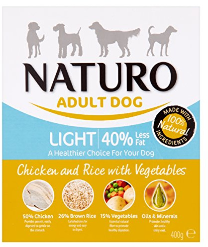 Naturo Light Chicken and Rice with Vegetables Adult Dog Food, 400 g, Pack of 8