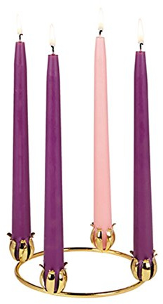 Christmas Advent Wreaths Brass Advent Wreath, 6 Inch