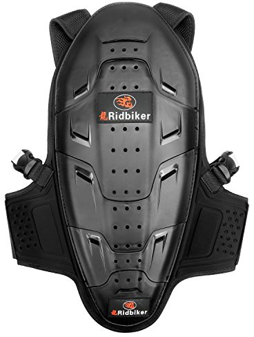 RIDBIKER Motorcycle Back Protector Motocross Spine Protector Body Armor Gear Racing Riding Skating Anti-Fall Snowboard Back Protector Protective Gear (Black)