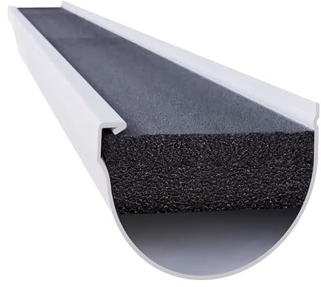 GutterStuff EZ 4-Inch Half Round Style Foam Gutter Filter Insert, 32-Feet