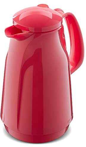 ROTPUNKT Isolierkanne 227 Bella 1,5 l I Deckel - Drehverschluss I BPA-frei I lange Lebensdauer I voller Geschmack | Glaseinsatz I strawberry