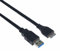 PremiumCord Cable de Conexión Micro USB 3.0 5m, USB A Macho a Micro B Macho, Cable de Datos USB 3.0 Superspeed ​​5Gbit/s, 9 Pines, 3X Blindados, AWG28, Color Negro, 5m