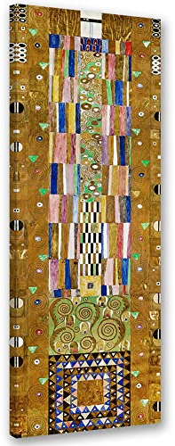 Feeby Bilder Gustav Klimt 40x120 cm 1 Teilig Wohnzimmer Schlafzimmer Büro Flur Küche Wandbilder Leinwandbilder Modern Bild auf Leinwand Wanddekoration Kunstdruck Design Abstrakt mehrfarbig