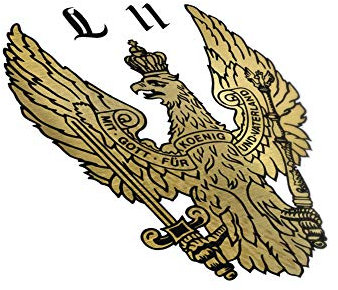 5-PzAufkLLehrBtl 11 Sticker Aufkleber L-11 Einigkeit Recht und 20x14,5#A4884