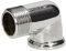 RIAT I 15/21 Gomito ottone cromato 90° I raccordo idraulico I connettore I manicotto ottone I BSP I filettatura maschio femmina I MF I 1/2