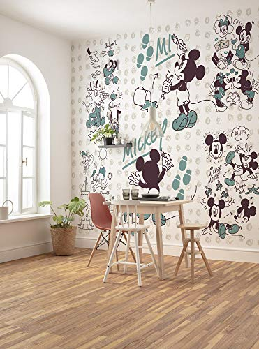 Komar Disney Vlies Fototapete Mickey and Friends | Größe: 350 x 280 cm (Breite x Höhe), Bahnbreite 50 cm | Tapete, Wandbild, Dekoration, Wandbelag, Kinderzimmer, Schlafzimmer | DX7-026, bunt
