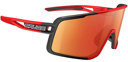 Weide Unisex-Brille für Erwachsene, schwarz-rot, Einheitsgröße