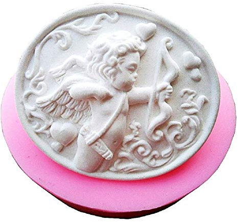 Stampo in silicone ovale con angelo cupido con arco decorazioni romantiche per sapone resina gesso calchi fai da te idee regalo