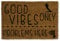 KOKO DOORMATS Zerbino ingresso casa | Tappeto divertente Good Vibes Only in fibra di cocco e base antiscivolo in PVC per esterno con dimensioni 40 x 60 cm