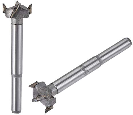 sourcing map Forstnerbohrer 18mm 19mm Durchm. Lochsäge Hartmetall legierter Stahl 2in1 Satz