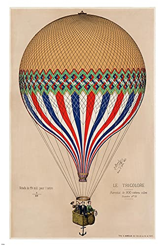 Close Up | HeiÃþluftballon Poster | Le Tricolore, E. Hamelin | Vintage Plakat | 61 cm x 91,5 cm