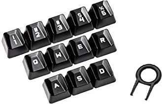 Romer-G Tastenkappen mit Hintergrundbeleuchtung für Logitech G910 G413 G512 G513 K840 GPRO G810 G413 G310 G613 mechanische Tastatur 12 Tasten - Schwarz
