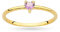 MARKO Damen-Goldring mit Amethyst 0,10Ct in Form eines Herzens | 14 Karat Gold (585) | Goldring inklusive Box | Goldring für Damen (Amethyst, 55 (17.5))