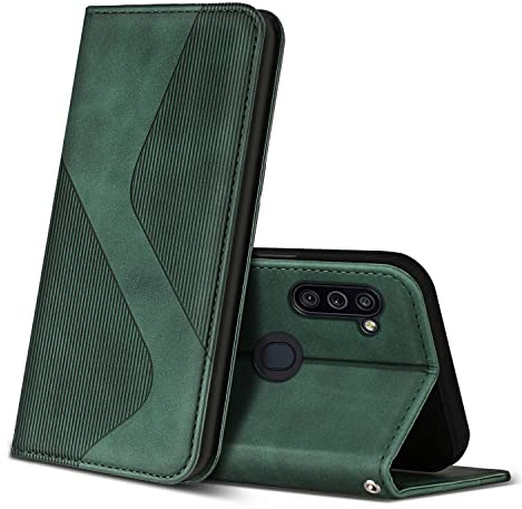 ZONNAVI Hülle für Samsung Galaxy M11 / Galaxy A11, PU Leder Handyhülle mit Kartenfächer und Standfunktion, Lederhülle Flip Wallet Case Schutzhülle für Samsung Galaxy M11 / Galaxy A11 (Grün)