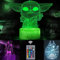 3D Illusion Star Wars Night Light, 3 Patterns and 16 Color Changes Auto Power Off with Smart Touch and Remote Control for Home Decor, Star Wars Gift for Boys and Girls Easter Decor
