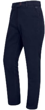 Hoggs of Fife Carrick Stretch Technical Moleskin Trouser Navy - Teflon Coated (blue sign), Classic four pocket styling, brass zip