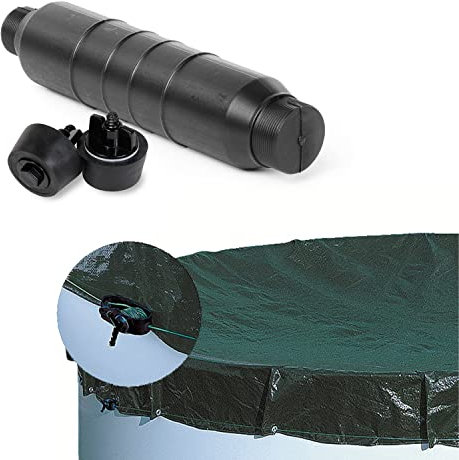 Pool Winter Set Klassisch 2 für Aufstellbecken rund 250 cm Abdeckung + Skimmer Eisdruckpolster + 2X Winterstopfen