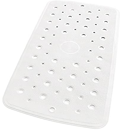 emmevi Tappeto Doccia Vasca Bagno Ventose Superficie Ruvida Antiscivolo Profumato Mod.NORMAL 36X71 BIANCO