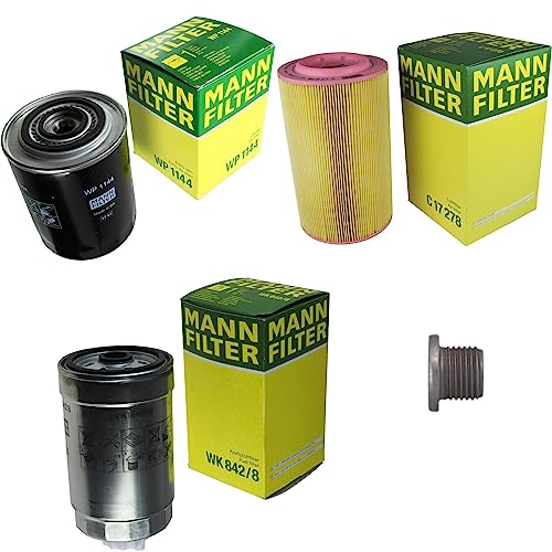 EISENFELS Filter Set Inspektionspaket erstellt mit MANN-FILTER Ölfilter WP 1144, Luftfilter C 17 278, Kraftstofffilter WK 842/8, Verschlussschraube