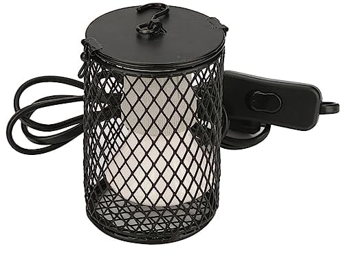 Akozon Wärmelampe, Wärmeglühlampe, Brutapparat für Haustiere, Reptilien, Hühner (schwarzer US-Stecker, 110–120 V), 100 W Infrarot-Keramikstrahler (Schwarz)
