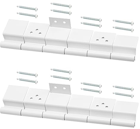 Apopip 2 Stück Anhänger-Türscharnier Wohnmobil Türscharnier Wohnmobil Eingangstür Ersatzteile 198295 Reibscharnier Montage 6 Blatt, weiß