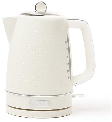 Haden Starbeck White Kettle - 1.7L Fast Boil, Quiet, Cordless Electric Kettle - 3000W, BPA Free, Ergonomic Handle, Energy-Efficient, lightweight - Perfect for Home and Travel