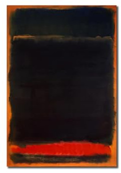 GJRYHXT Mark Rothko Leinwandbild Gemälde: schwarz, rot, gelb. Berühmtes Wandkunst Bild. Reproduktionsdruck auf Leinwand. Großes Deko-Poster für Wohnzimmer 80x120cm nur Leinwand