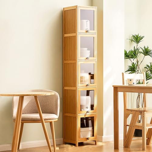 Küchenschrank Kabinett Geschlitzte Küchenregale Multifunktionaler Mehrschichtiger Aufbewahrungsschrank Schmaler Sideboardschrank Geringer Platzbedarf, Geeignet Für Kleine Ecken Im Haus Primärfarbe
