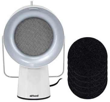 AirHood Wired | Hotte Aspirante Portable avec 5 Filtres à Charbon Actif et 1 Filtre à Huile en Acier Inoxydable | Facile à Nettoyer, Parfaite pour les Petits Espaces (Blanc Ivoire)