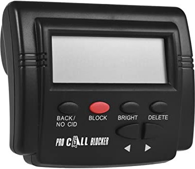 QUKAN CT-CID803 PLUS Identification de l'appelant Bloqueur d'appels Multiligne Noir avec Écran LCD et 1500 Numéros de Capacité pour Téléphones Filaire