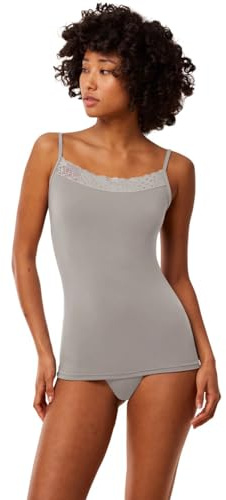 Triumph Damen Feel of Modal Spaghetti Top Shirt, Silent Grey, S