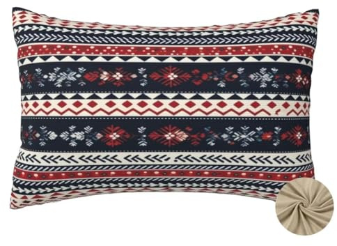 Kissenbezug 50 x 70 cm Deko Kissen nordisch Kissenbezüge 2er Set, Kissenbezug Weihnachten Sofakissen Zierkissen Outdoor Kissen Leinen Kissenhülle Rechteckig Kopfkissen für Couch Deko Wohnzimmer-dm172