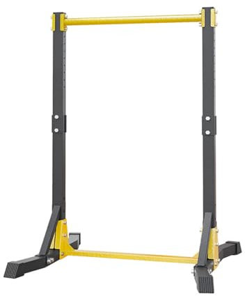 tinysiry Station de traction, 11 niveaux réglables en hauteur, barre de traction sur pied, équipement d'entraînement portable pour salle de sport à domicile, noir