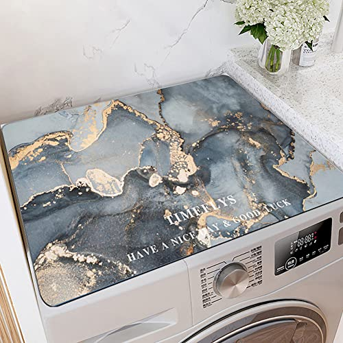 QHanky Housse de Réfrigérateur 65 * 90cm,Tapis de Bain Diatomite,Pare-poussière du Réfrigérateur Convient pour Lave-Linge Réfrigérateur,Couvercle Anti-poussière pour Machine à Laver