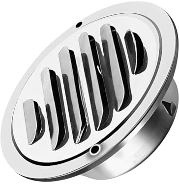 TNSLAND Griglia di Ventilazione Tonda 100 mm Griglia di Scarico in Acciaio Inox con Zanzariera Cappa da Cucina Coperta Griglia Aerazione Esterna E per Garage La Ventilazione per Casa E Giardino