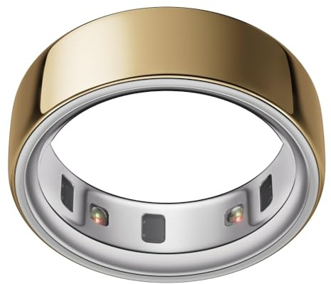 Oura Ring 4 - Gold - Größe 6 - Smart Ring | Messen Sie zuerst mit Oura Ring 4 Sizing Kit | Sleep Tracking Wearable - Herzfrequenz - Fitness Tracker - Bis zu 8 Tage Batterielaufzeit