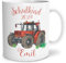 OWLBOOK® Personalisierte Tasse für Kinder mit Namen | Einschulung Junge | Einschulung Mädchen | Einschulungs Geschenk Jungen Mädchen personalisiert | Traktor | Keramik 300 ml