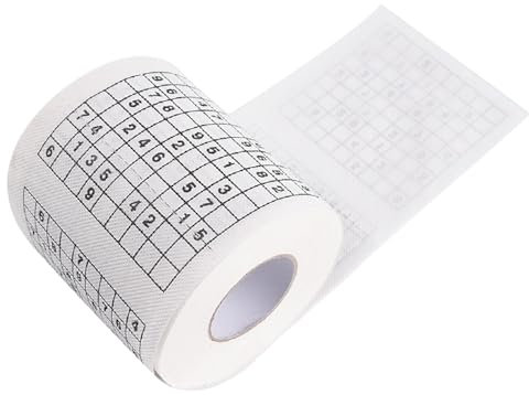 Sharplace 1 Roll of Sudoku Toilet Paper Tissue Napkin Fun Birthday Party Novelty Gift Idea Practical Joke Gifts