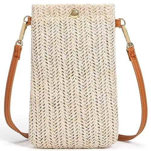 HATOFES sac de téléphone portable suspendu pour les femmes, petit sac à bandoulière unique blanc, sac à bandoulière oblique pour les femmes (Blanc)