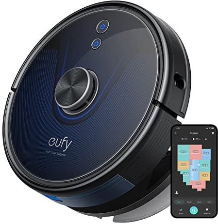 eufy by Anker RoboVac L35 Saug- & Wischroboter (3200Pa Saugkraft, 145min Akkulaufzeit,200ml Wassertank, ideal bei Tierhaaren, mehrstöckige Kartierung, App-/Sprachsteuerung) (Generalüberholt)